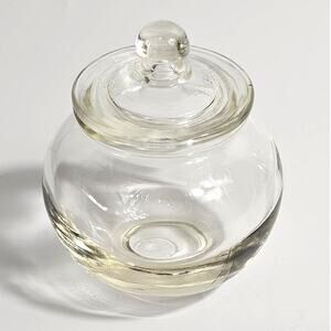 Small Vintage Golden Shaded Glass Apothecary Jar